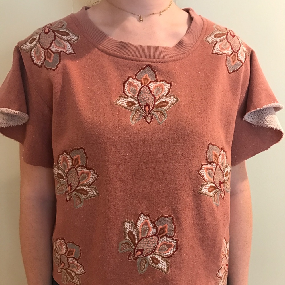 Anthropologie Floral Blouse